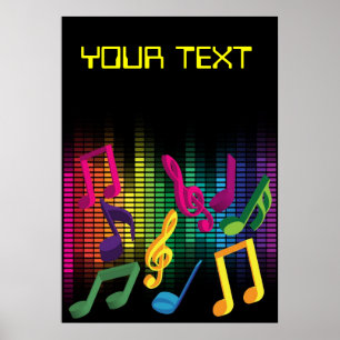 Achtergrond muziekpartij poster
