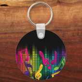 Achtergrond muziekpartij sleutelhanger (Voorkant)