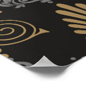 Achtergrond naadloos patroon in kunstdecostijl, wa poster (Hoek)