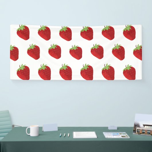 Achtergrond naadloze aardbei spandoek (Beurs)