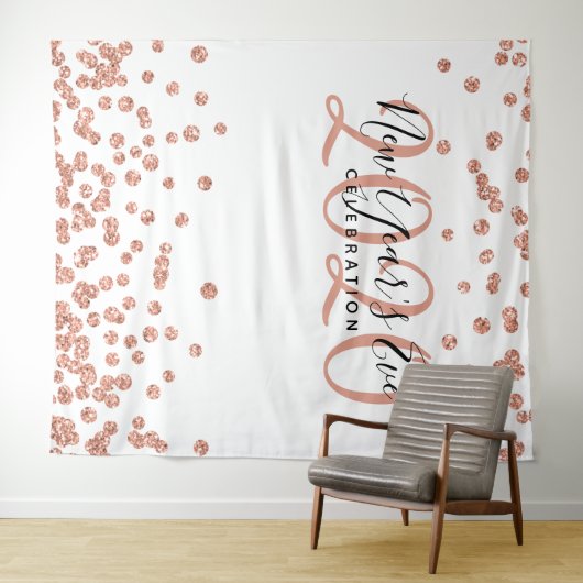 Achtergrond Nieuwe Roos Gold Confetti van het Eve  Wandkleed (In Situ (horizontaal))