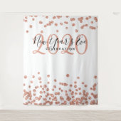 Achtergrond Nieuwe Roos Gold Confetti van het Eve  Wandkleed (Voorkant)