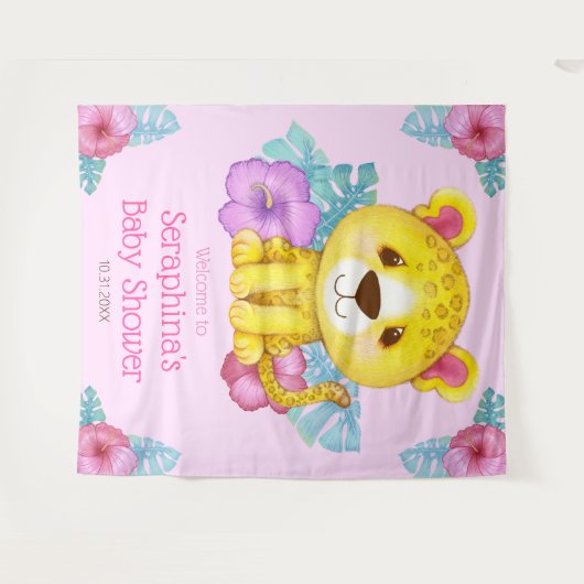 Achtergrond Oerwoud regenwoud Baby shower Wandkleed (Voorkant (horizontaal))