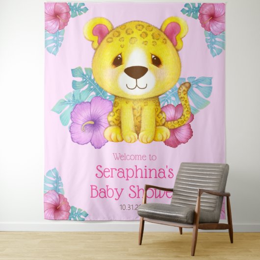 Achtergrond Oerwoud regenwoud Baby shower Wandkleed (In situ)