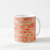 Achtergrond of texturebrick, ontwerp, int koffiemok (Voorkant rechts)
