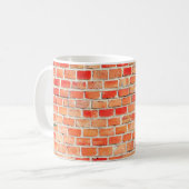 Achtergrond of texturebrick, ontwerp, int koffiemok (Voorkant links)