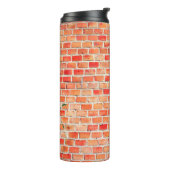 Achtergrond of texturebrick, ontwerp, int thermosbeker (Gedraaid links)