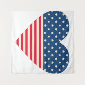 Achtergrond ontwerp van Amerikaanse vlag Wandkleed (Voorkant (horizontaal))