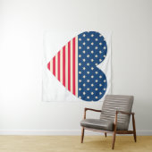 Achtergrond ontwerp van Amerikaanse vlag Wandkleed (In Situ (horizontaal))