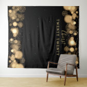 Achtergrond Oud en Nieuw Goud Winter Wonderland Wandkleed (In Situ (horizontaal))