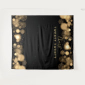 Achtergrond Oud en Nieuw Goud Winter Wonderland Wandkleed (Voorkant (horizontaal))