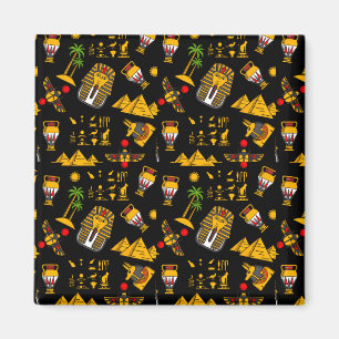 Achtergrond oude Egyptische Hieroglyphic-patroonac Magneet