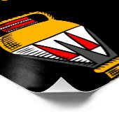 Achtergrond oude Egyptische Hieroglyphic-patroonac Perfect Poster (Hoek)