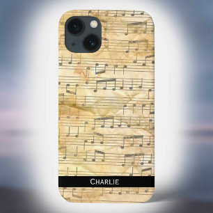 Achtergrond oude muziekblad. Personaliseren. Case-Mate iPhone Case