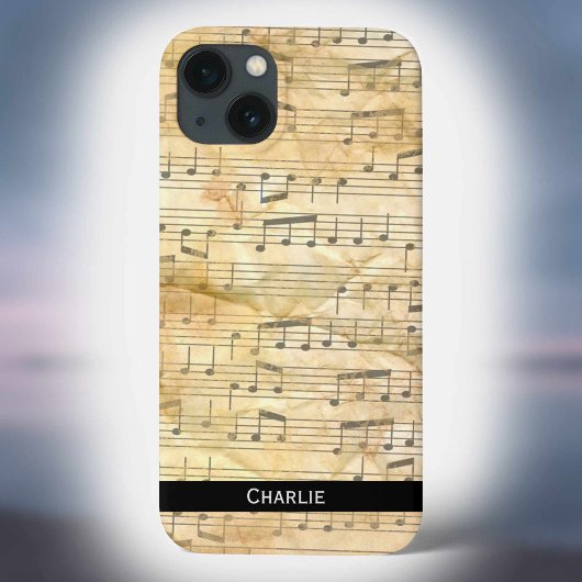 Achtergrond oude muziekblad. Personaliseren. Case-Mate iPhone Case