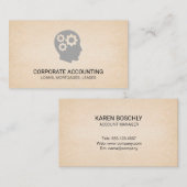 Achtergrond overdenken van de textuur van tandwiel visitekaartje (Voorkant / Achterkant)