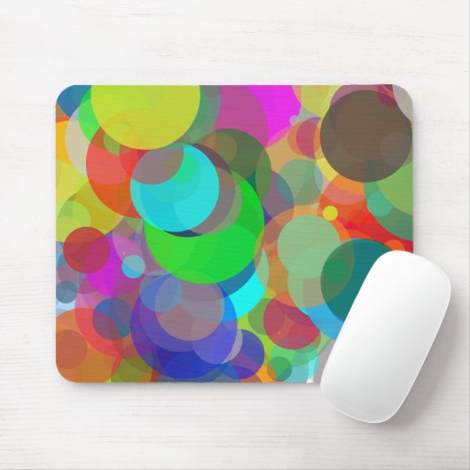 Achtergrond overlappende cirkels muismat (Met muis)