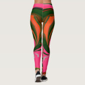 Achtergrond Paars ontwerp Vrouwen Leggings (Achterkant)