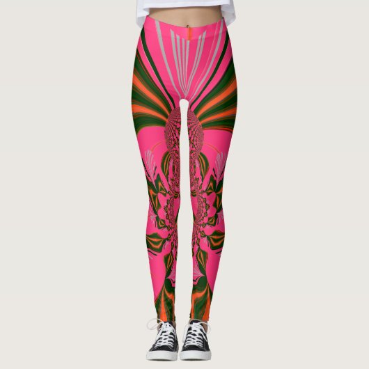 Achtergrond Paars ontwerp Vrouwen Leggings (Voorkant)