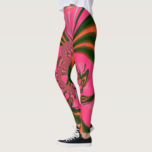 Achtergrond Paars ontwerp Vrouwen Leggings (Links)