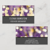 Achtergrond Paarse Bokeh | Modellen voor Mode Visitekaartje (Voorkant / Achterkant)