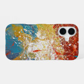 Achtergrond Paint Splash iPhone 16 Hoesje (Achterkant horizontaal)