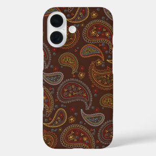 Achtergrond Paisley-structuur iPhone 16 Hoesje