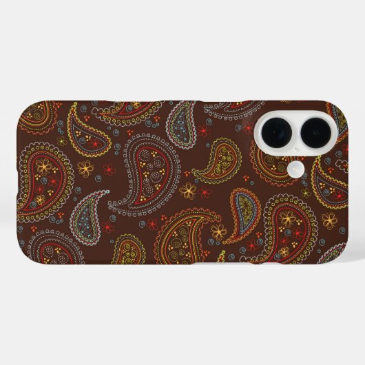 Achtergrond Paisley-structuur Case-Mate iPhone Case (Achterkant (horizontaal))