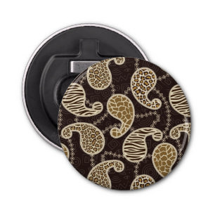 Achtergrond paisleystijl button flesopener