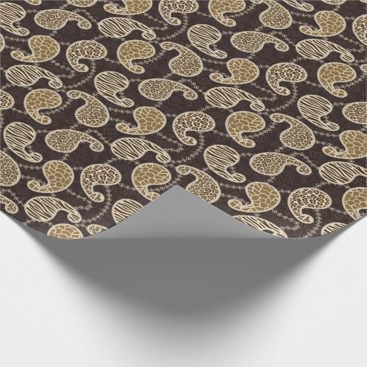 Achtergrond paisleystijl cadeaupapier (Hoek)