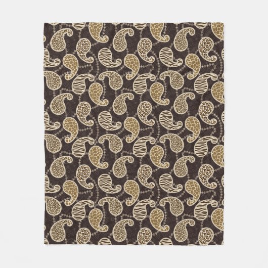 Achtergrond paisleystijl fleece deken (Voorkant)