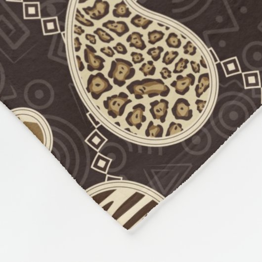 Achtergrond paisleystijl fleece deken (Hoek)