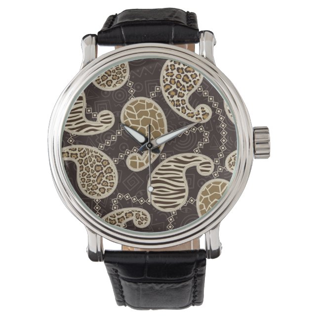 Achtergrond paisleystijl horloge (Voorkant)
