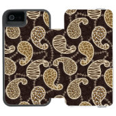 Achtergrond paisleystijl incipio iPhone portemonnee hoesje (Agenda Open)