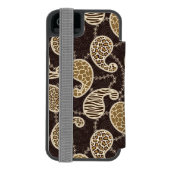 Achtergrond paisleystijl incipio iPhone portemonnee hoesje (Agenda Achterkant)