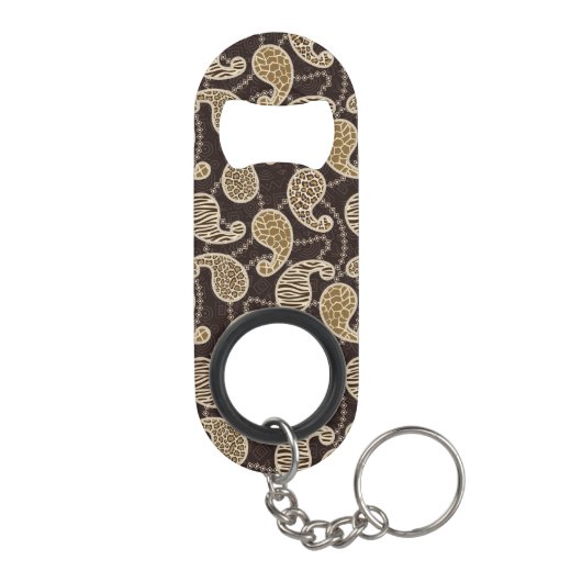 Achtergrond paisleystijl sleutelhanger flessenopener (Achterkant)