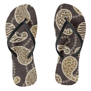 Achtergrond paisleystijl teenslippers