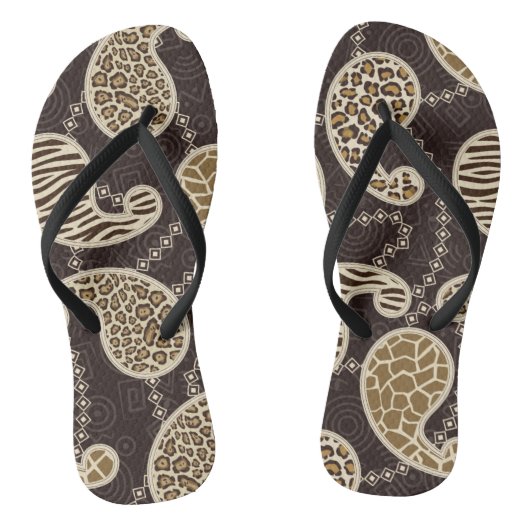Achtergrond paisleystijl teenslippers (Voetbed)