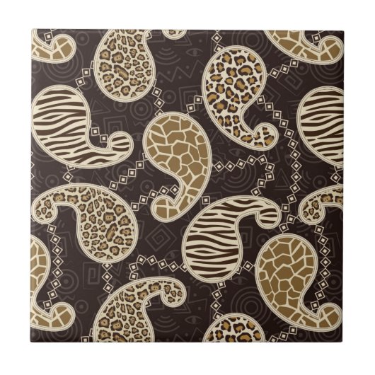 Achtergrond paisleystijl tegeltje (Voorkant)