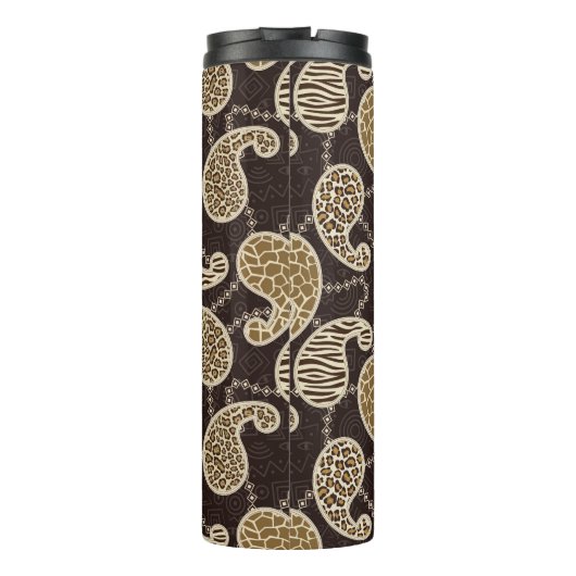 Achtergrond paisleystijl thermosbeker (Achterkant)