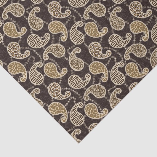 Achtergrond paisleystijl tissuepapier (Detail)