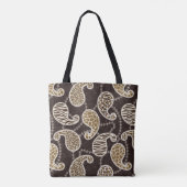 Achtergrond paisleystijl tote bag (Achterkant)