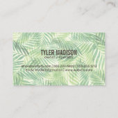 Achtergrond palmblad visitekaartje (Achterkant)