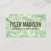 Achtergrond palmblad visitekaartje (Voorkant)