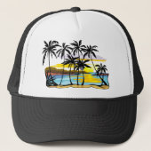 Achtergrond palmboom trucker pet (Voorkant)