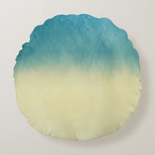 Achtergrond — Papier Waterverf textuur Rond Kussen (Voorkant)