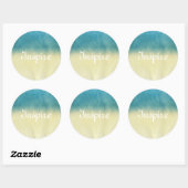 Achtergrond — Papier Waterverf textuur Ronde Sticker (Vel)