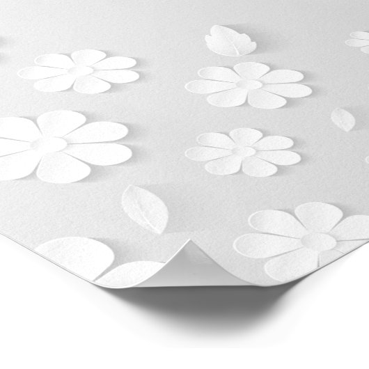 achtergrond papierbloemachtergrond wit poster (Hoek)