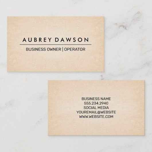 Achtergrond papierstructuur visitekaartje (Voorkant / Achterkant)