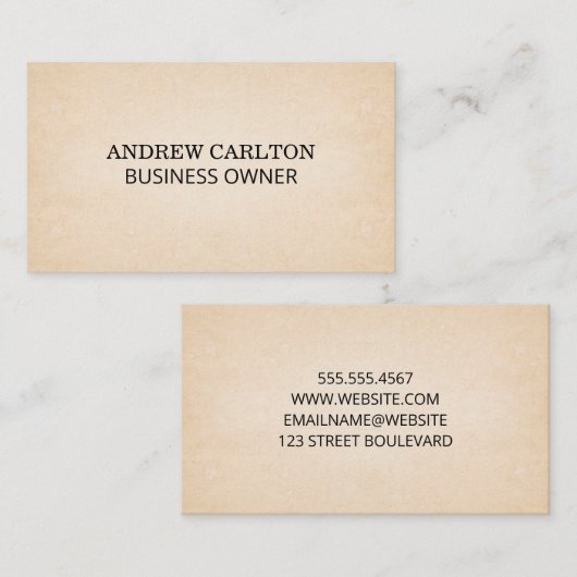 Achtergrond papierstructuur visitekaartje (Voorkant / Achterkant)